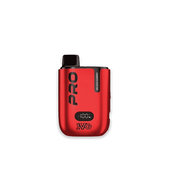 IVG Pro 10000 Red Sour Raspberry 10K puff premium red sour candy rechargeable pod kit