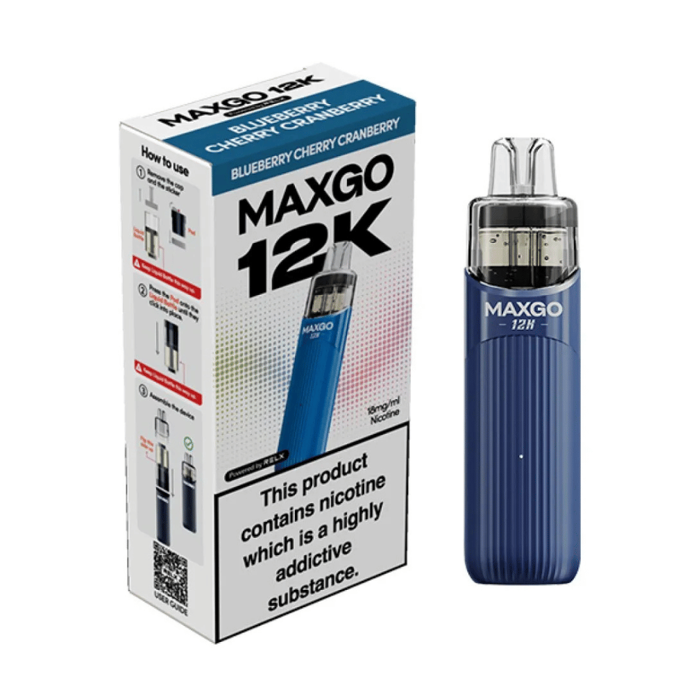 RELX MaxGo Blueberry Cherry Cranberry prefilled pod vape kit