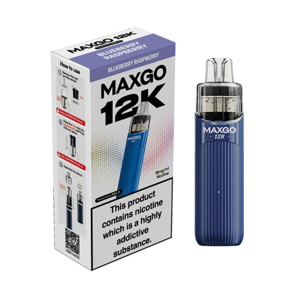 RELX MaxGo Blueberry Raspberry prefilled pod vape kit