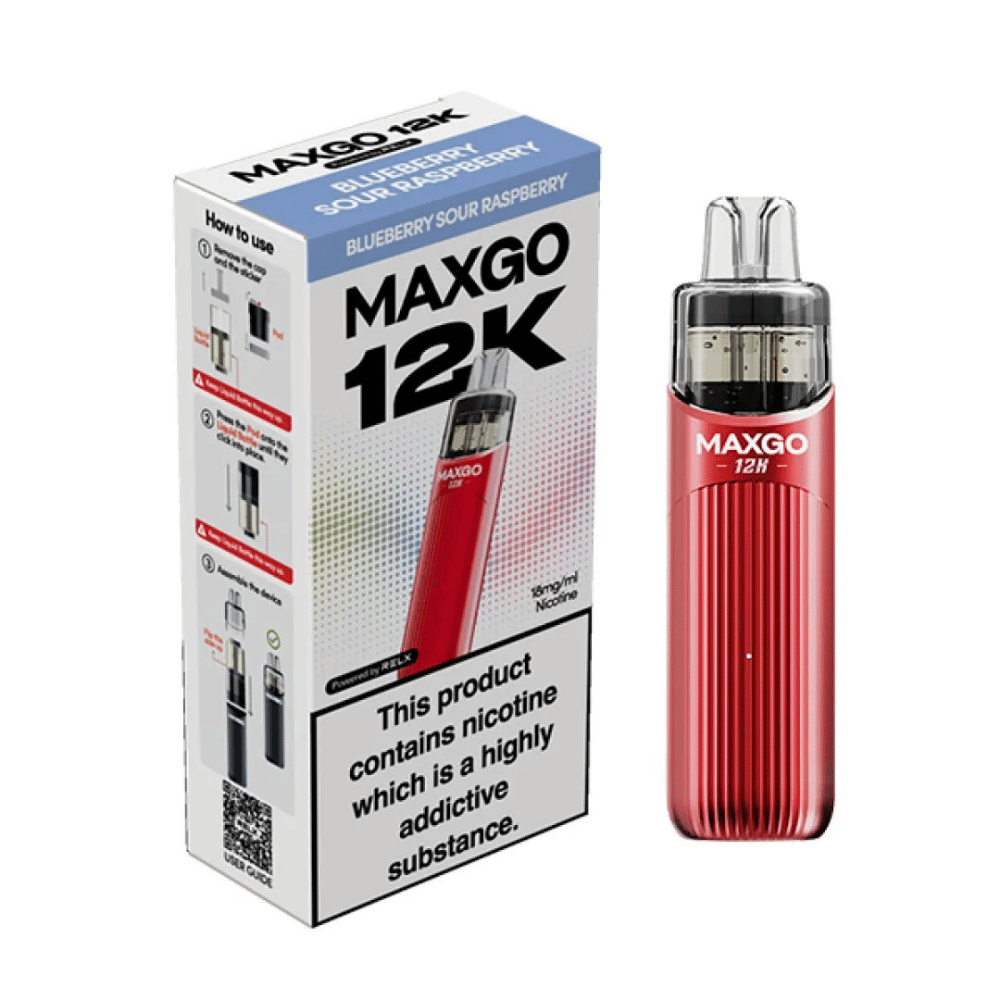 RELX MaxGo Blueberry Sour Raspberry prefilled pod vape kit
