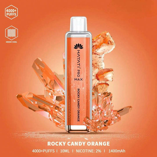 Hayati pro max Rocky Candy Orange 4000 Puffs - Vape 7 Store