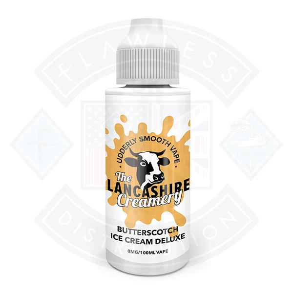 Lancashire Creamery 100ml Shortfill Butterscotch Ice Cream Deluxe shortfill e-liquid