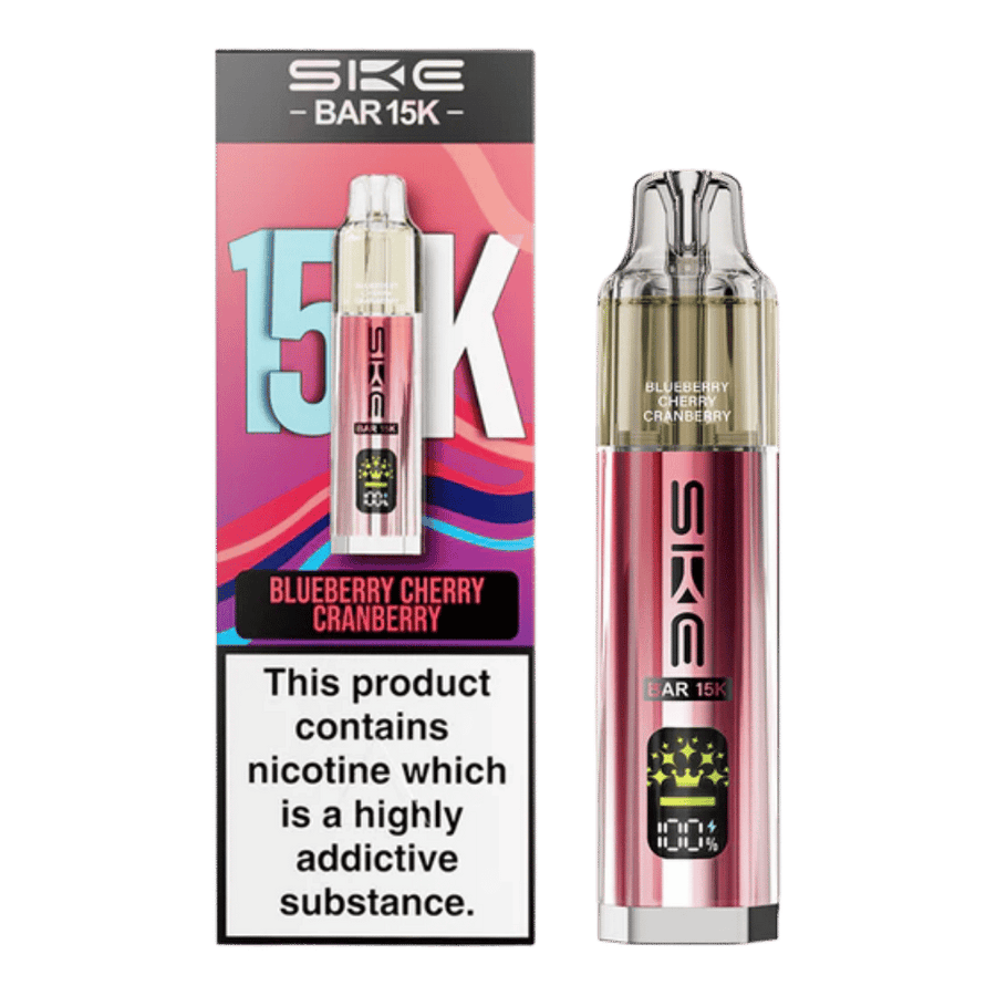 SKE Bar 15K Blueberry Cherry Cranberry prefilled pod vape kit