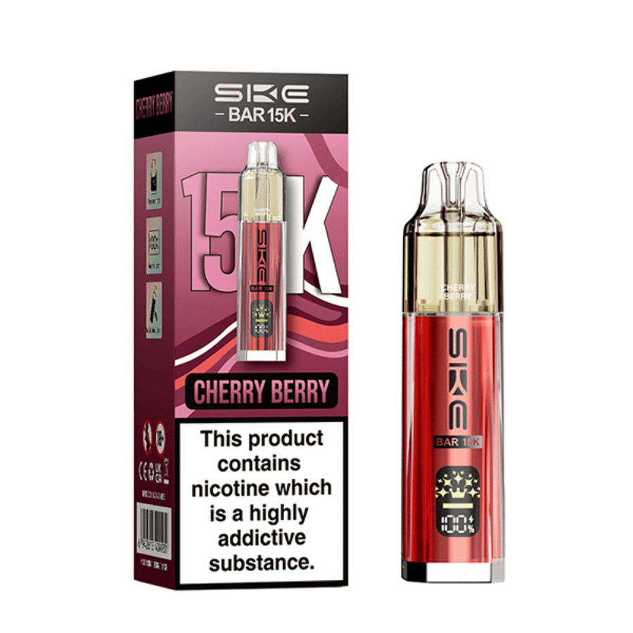 SKE Bar 15K Cherry Berry prefilled pod vape kit