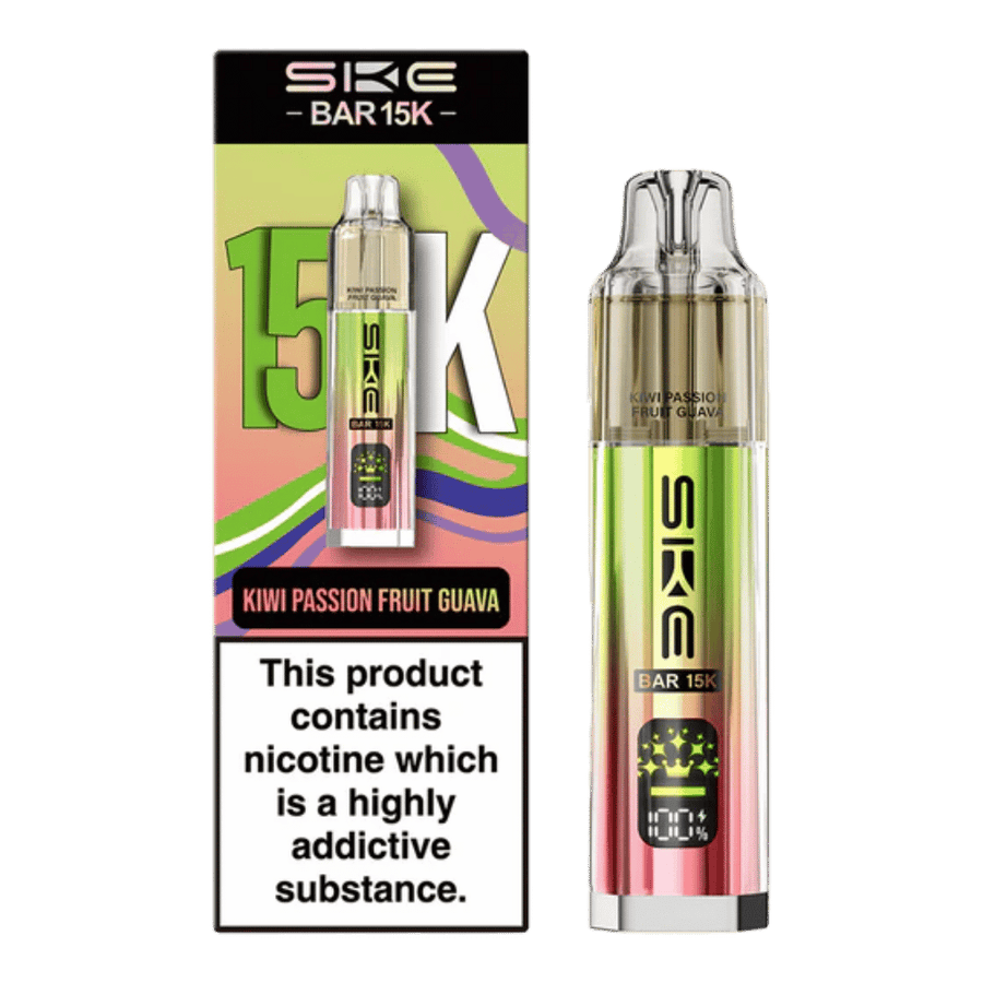 SKE Bar 15K Kiwi Passion Fruit Guava prefilled pod vape kit