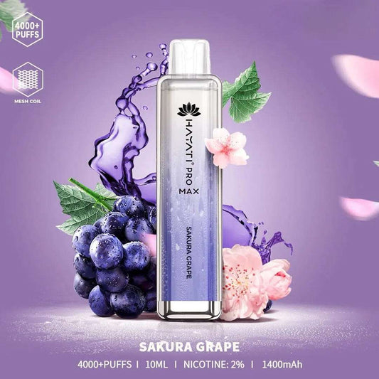 Hayati pro max Sakura Grape 4000 Puffs - Vape 7 Store