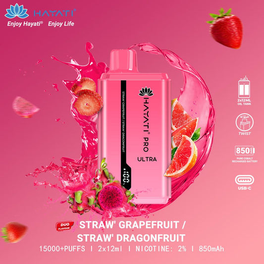 Straw' Grapefruit / Straw' Dragonfruit