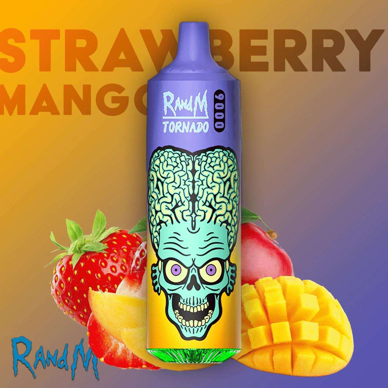 RandM Straw Mango 9000 Puffs - Vape 7 Store