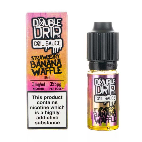 Double Drip Nic Salt Strawberry Banana Waffle UK