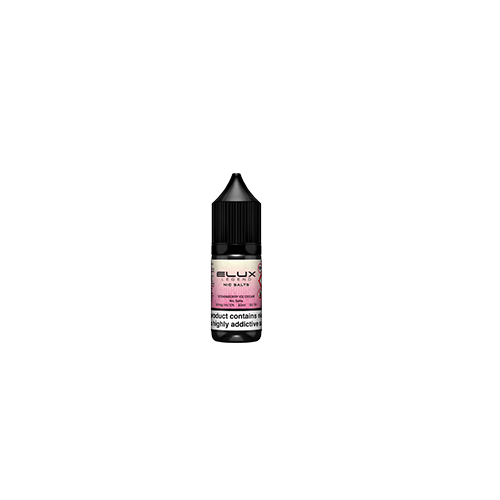 Elux Nic Salt Strawberry Ice Cream 10ml 20mg e-liquid strawberry vanilla cream dessert