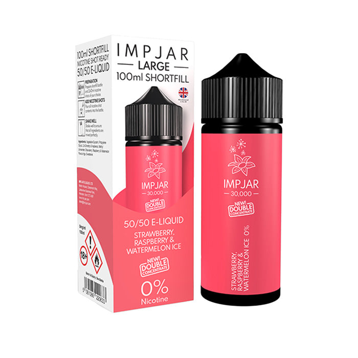 Imp Jar 100ml Shortfill Strawberry Raspberry Watermelon Ice shortfill e-liquid