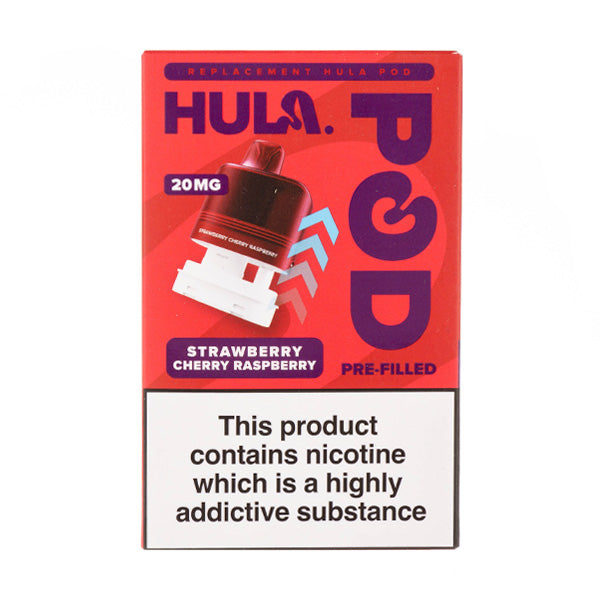 Hula Pods Strawberry Cherry Raspberry prefilled pod vape kit