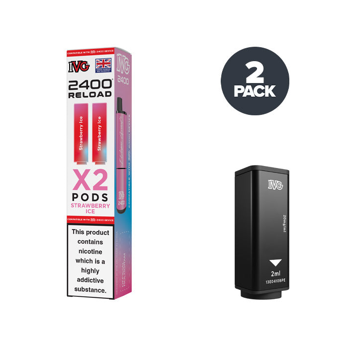 IVG 2400 Strawberry Ice prefilled pod vape kit