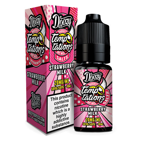Doozy Vape Co Nic Salt Strawberry Milk Temptation nic salt e-liquid