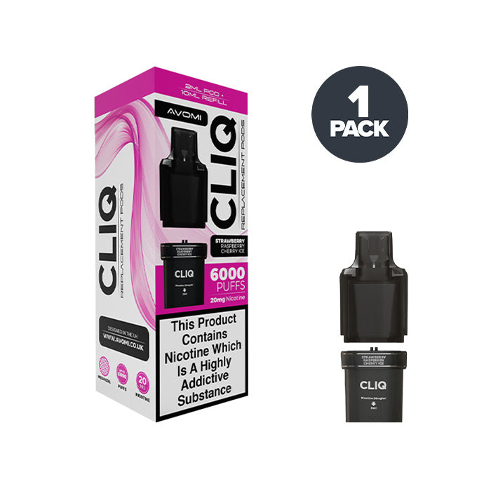 Avomi Cliq 6000 Strawberry Raspberry Cherry Ice UK