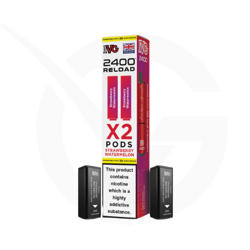 IVG 2400 Strawberry Watermelon 2-in-1 prefilled pod vape kit