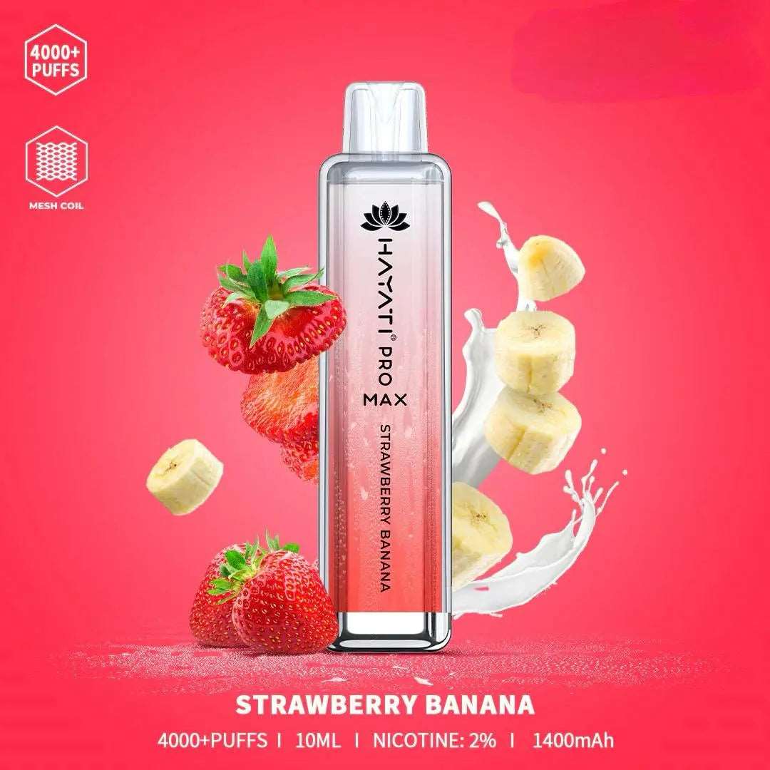 Hayati pro max Strawberry Banana 4000 Puffs - Vape 7 Store