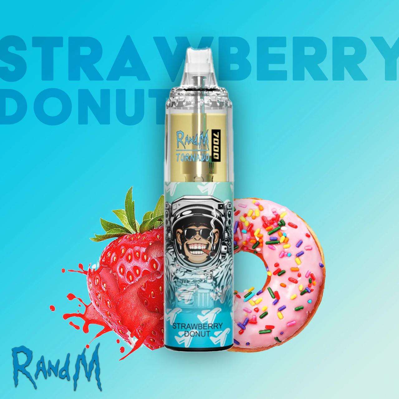 R&M Tornado Strawberry Donut 7000 Puffs - Vape 7 Store