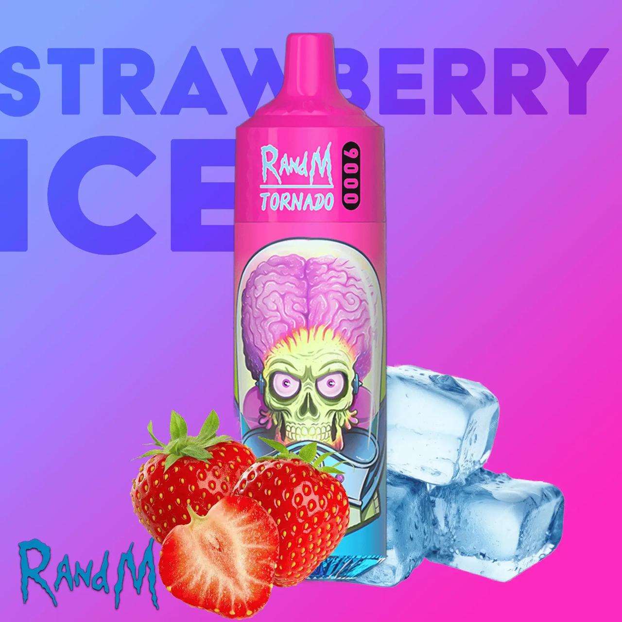 RandM Strawberry Ice 9000 Puffs - Vape 7 Store