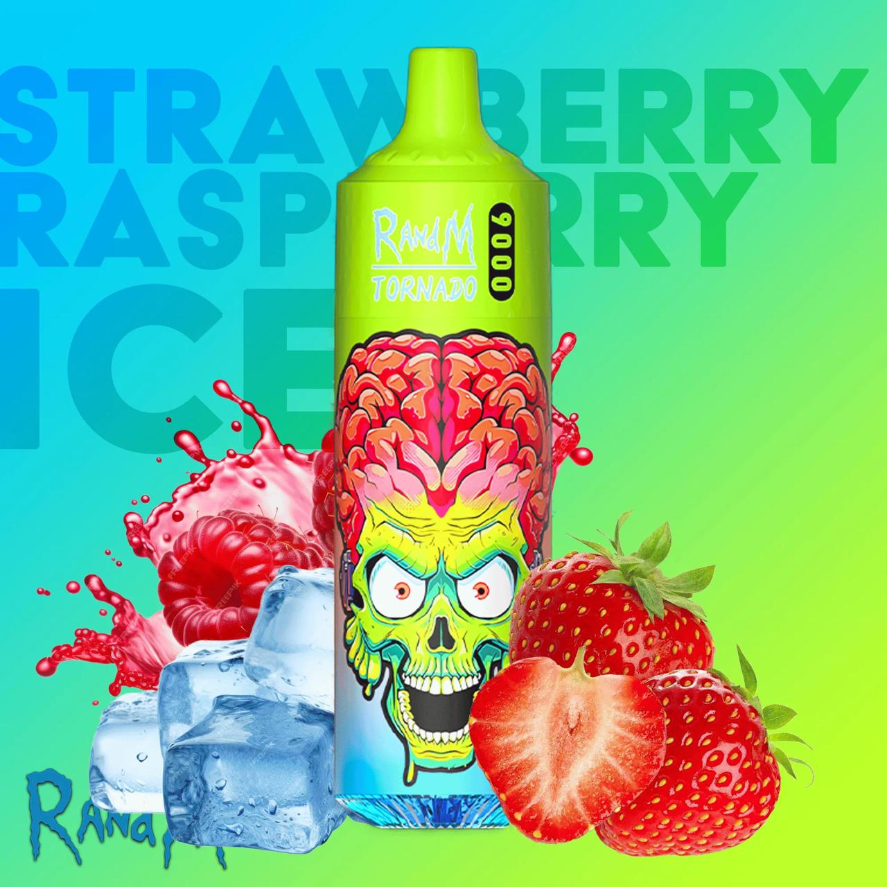 R&M Tornado Strawberry Raspberry Cherry Ice 9000 Puffs - Vape 7 Store