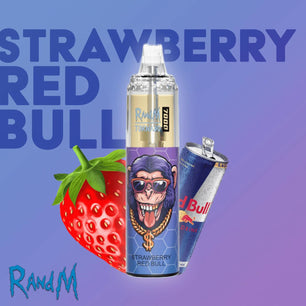 R&M 7000 Puffs Strawberry Redbull  - Vape 7 Store