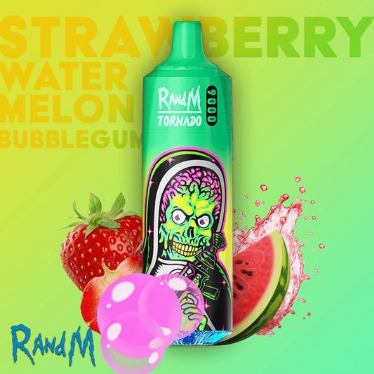 R&M Tornado Strawberry Watermelon Bubblegum 9000 Puffs - Vape 7 Store