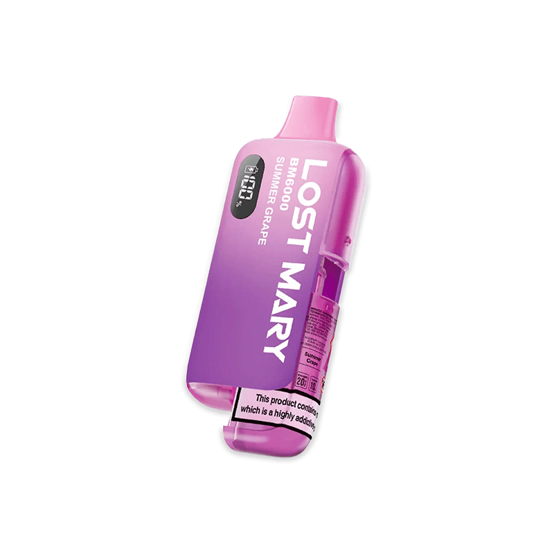 Lost Mary BM6000 Summer Grape pod kit with light purple and green grape design