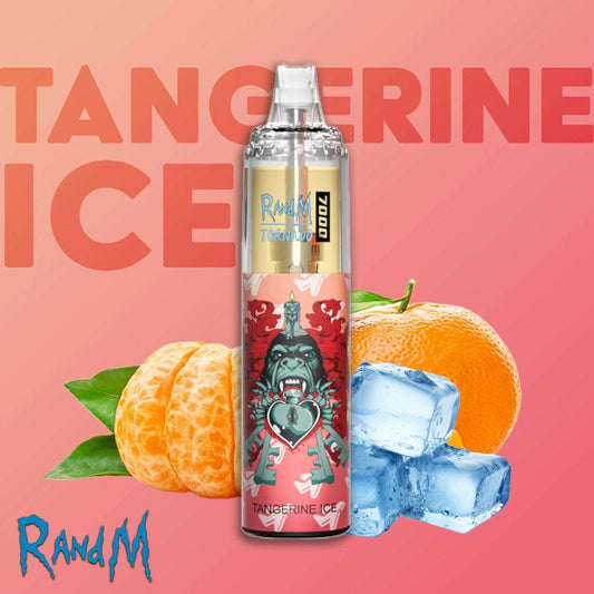 R&M Tornado Tangerine Ice 7000 Puffs - Vape 7 Store