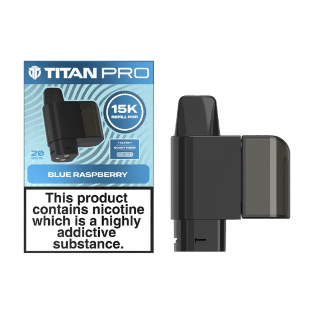 Titan Pro 15K Blue Raspberry prefilled pod vape kit
