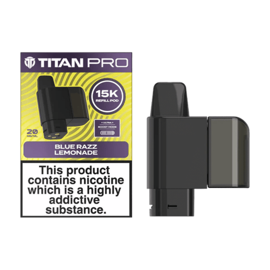 Titan Pro 15K Blue Razz Lemonade prefilled pod vape kit