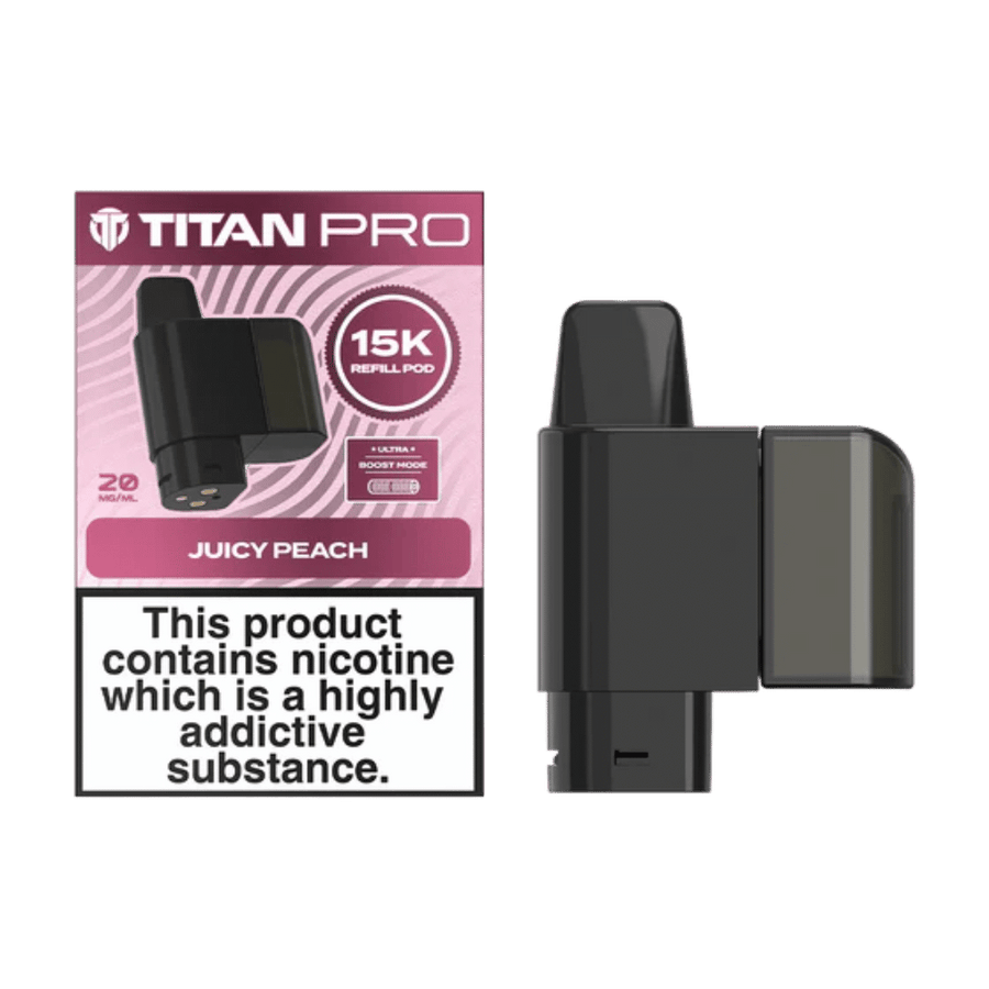 Titan Pro 15K Juicy Peach prefilled pod vape kit