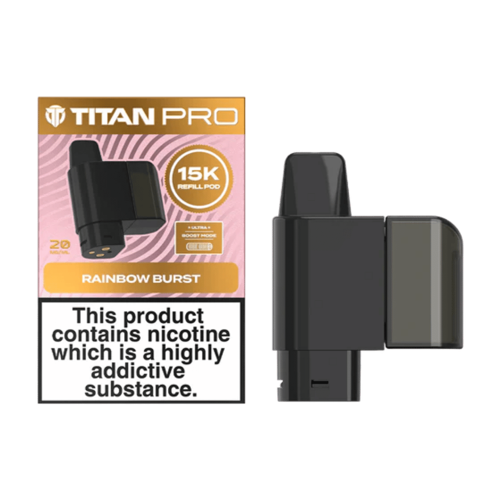 Titan Pro 15K Rainbow Burst prefilled pod vape kit