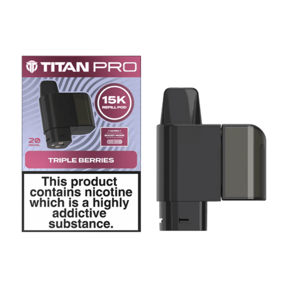 Titan Pro 15K Triple Berries prefilled pod vape kit