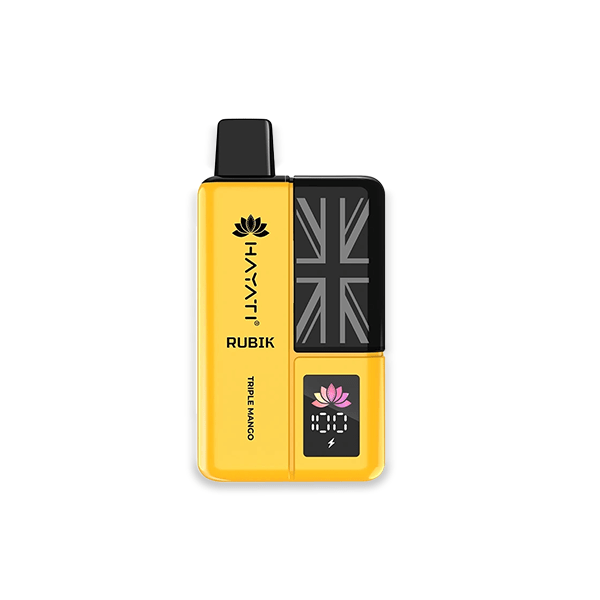 Hayati Rubik 7000 Puffs Triple Mango compact three-layer mango rechargeable pod kit