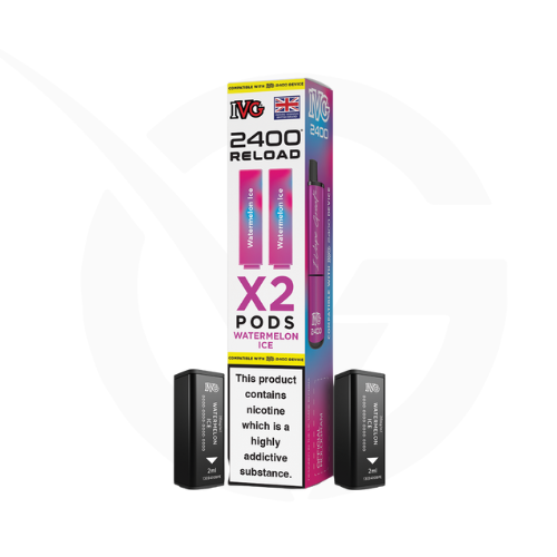 IVG 2400 Watermelon Ice 2-in-1 prefilled pod vape kit
