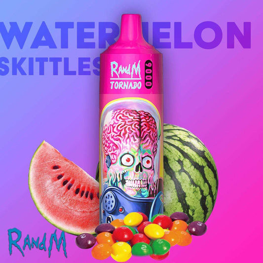 R&M Tornado Watermelon Skittles 9000 Puffs - Vape 7 Store