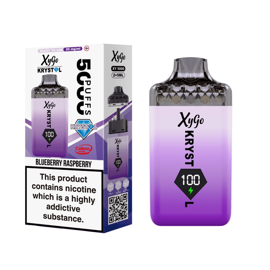 XYGO Krystal 5000 Blueberry Raspberry prefilled pod vape kit