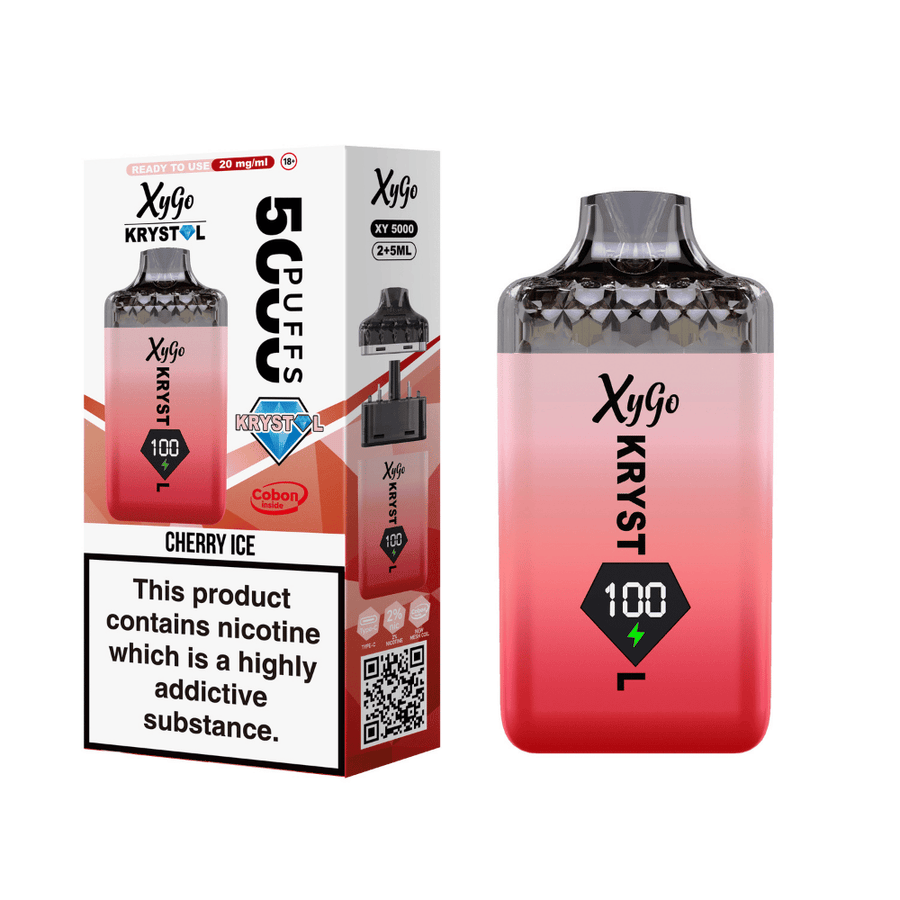 XYGO Krystal 5000 Cherry Ice prefilled pod vape kit