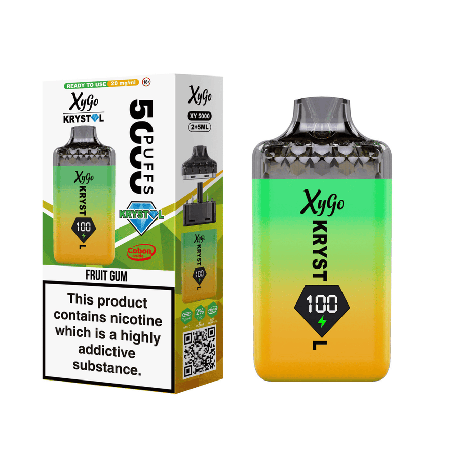 XYGO Krystal 5000 Fruit Gum prefilled pod vape kit