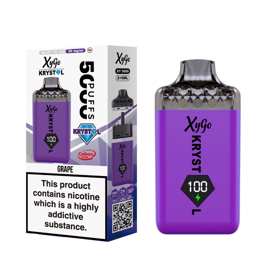 XYGO Krystal 5000 Grape prefilled pod vape kit