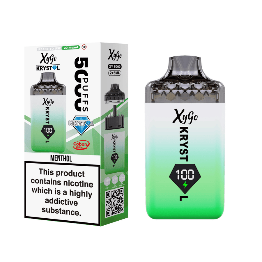 XYGO Krystal 5000 Menthol prefilled pod vape kit