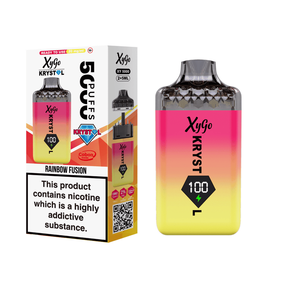 XYGO Krystal 5000 Rainbow Fusion prefilled pod vape kit