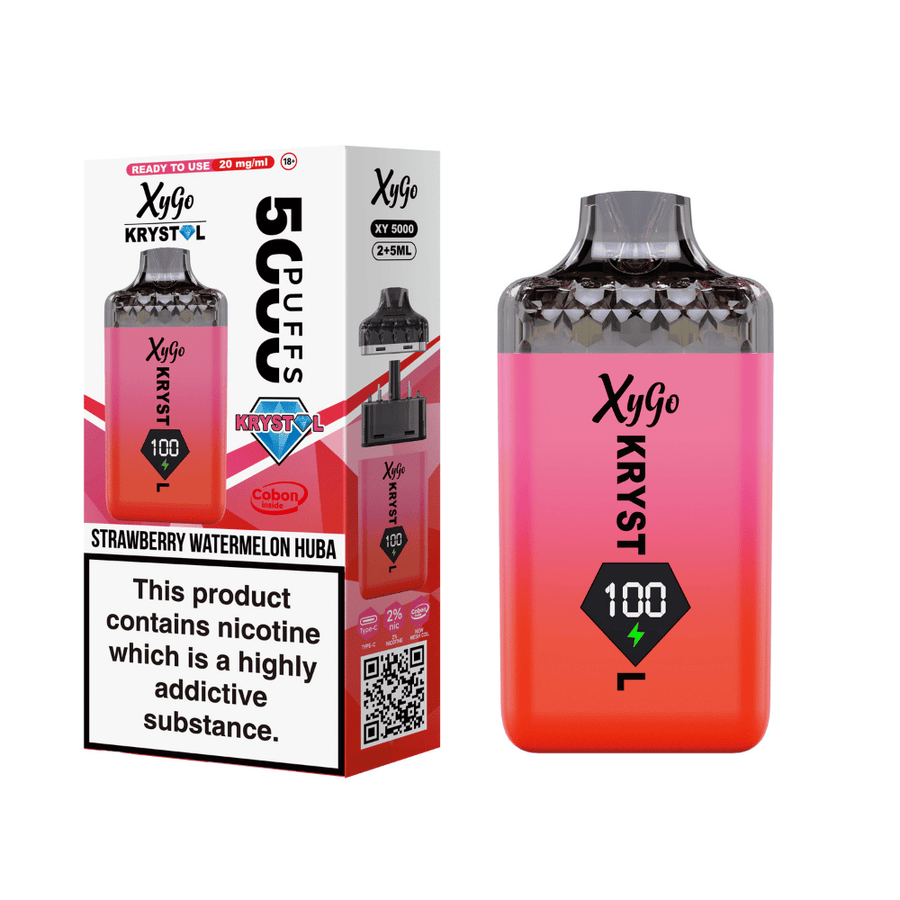 XYGO Krystal 5000 Strawberry Watermelon Huba prefilled pod vape kit