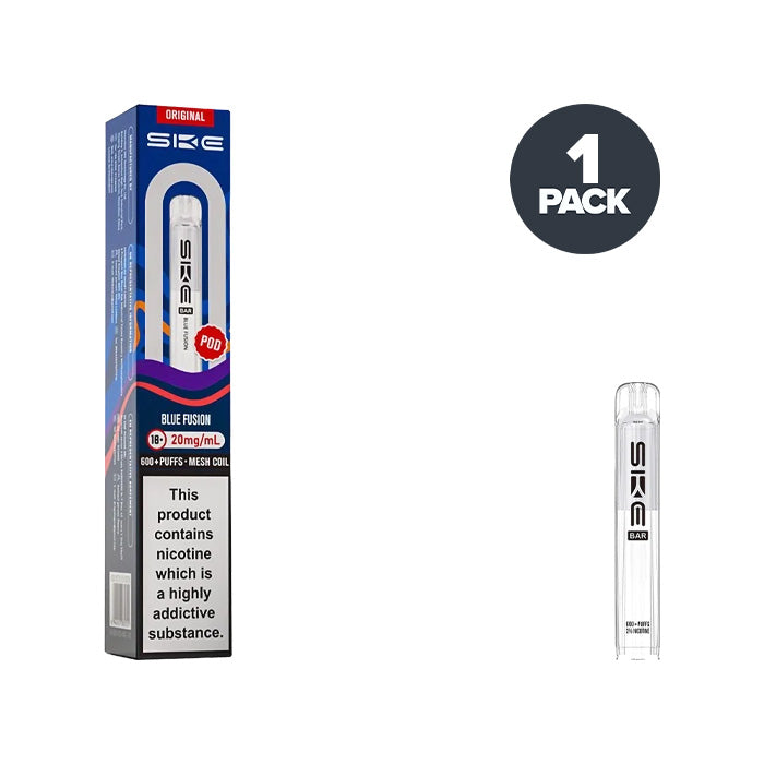 SKE Crystal Bar 600 Blue Fusion prefilled pod vape kit