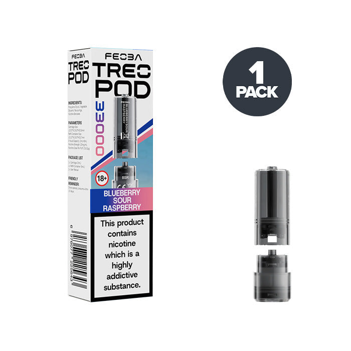 Feoba Treo 33K Blue Razz Cherry prefilled pod vape kit