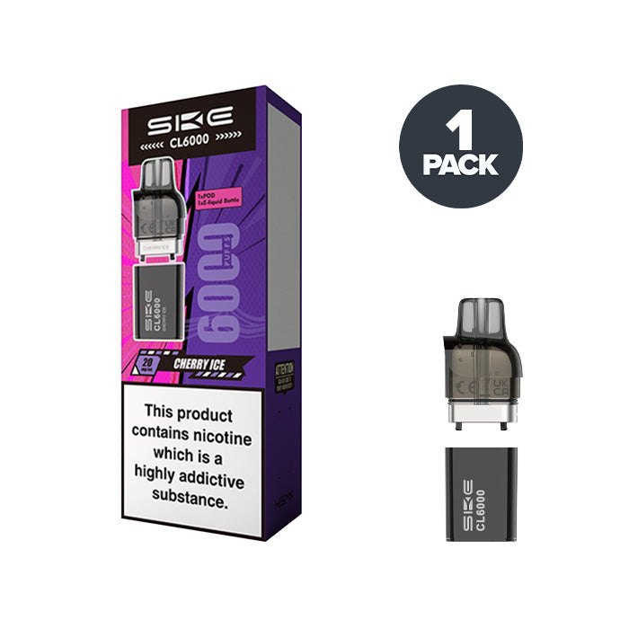 SKE Crystal CL6000 Cherry Ice prefilled pod vape kit