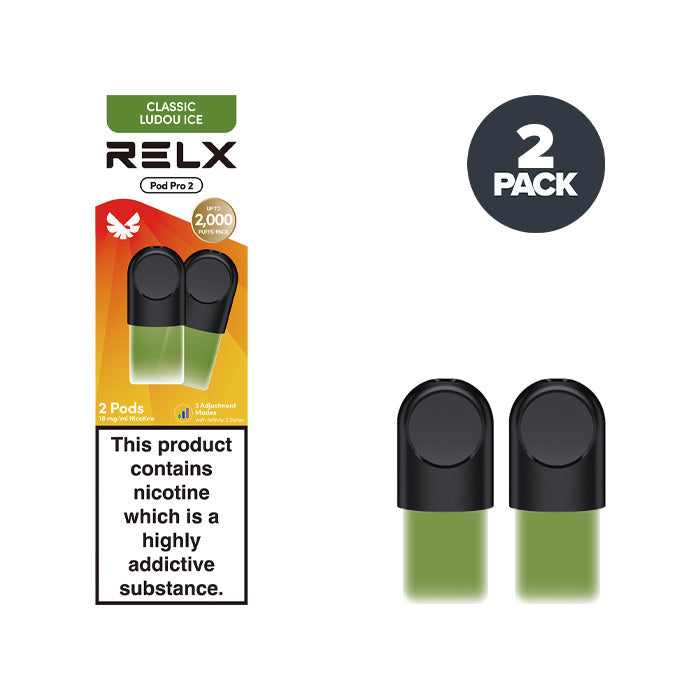 RELX Pods Classic Ludou Ice Tea Pro prefilled pod vape kit