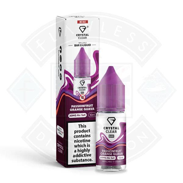 Crystal Clear Nic Salt Passionfruit Orange Guava UK