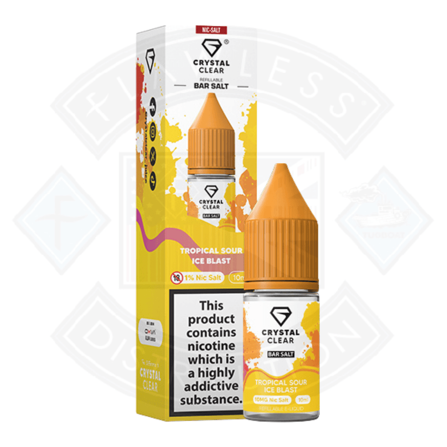 Crystal Clear Nic Salt Tropical Sour Ice Blast UK