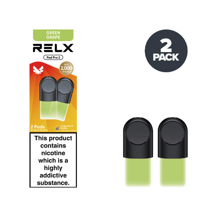 RELX Pods Green Grape Pro prefilled pod vape kit